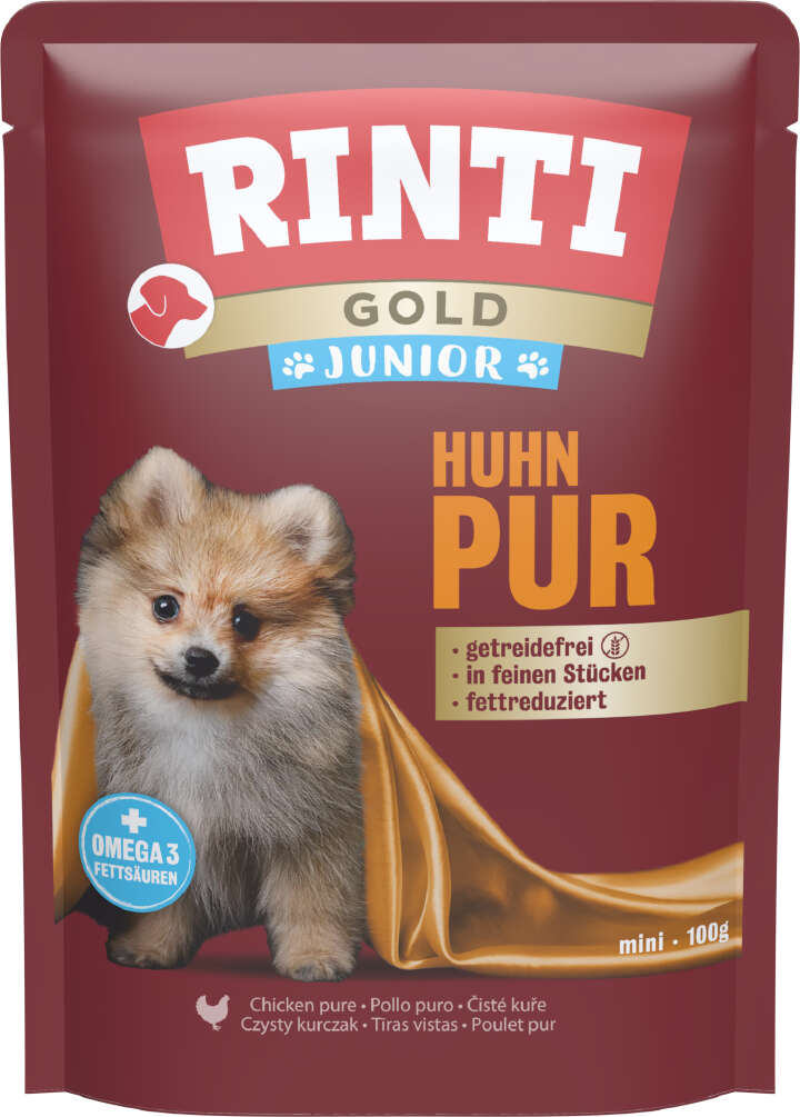 RINTI Hunde-Nassfutter Gold Junior Huhn pur